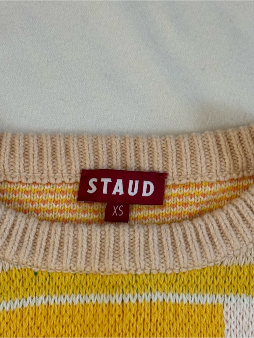 STAUD Colorblock Knit Vest XS - Picture 3 of 5